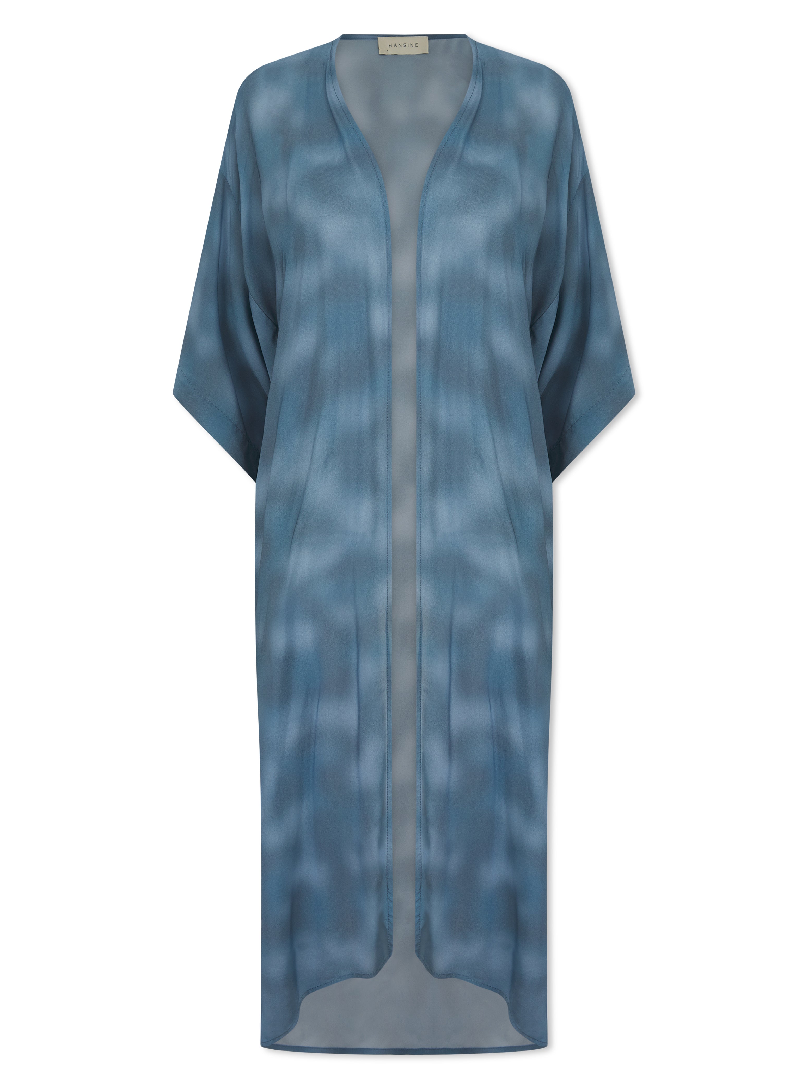 Hera Kimono in Blue Watercolor Print