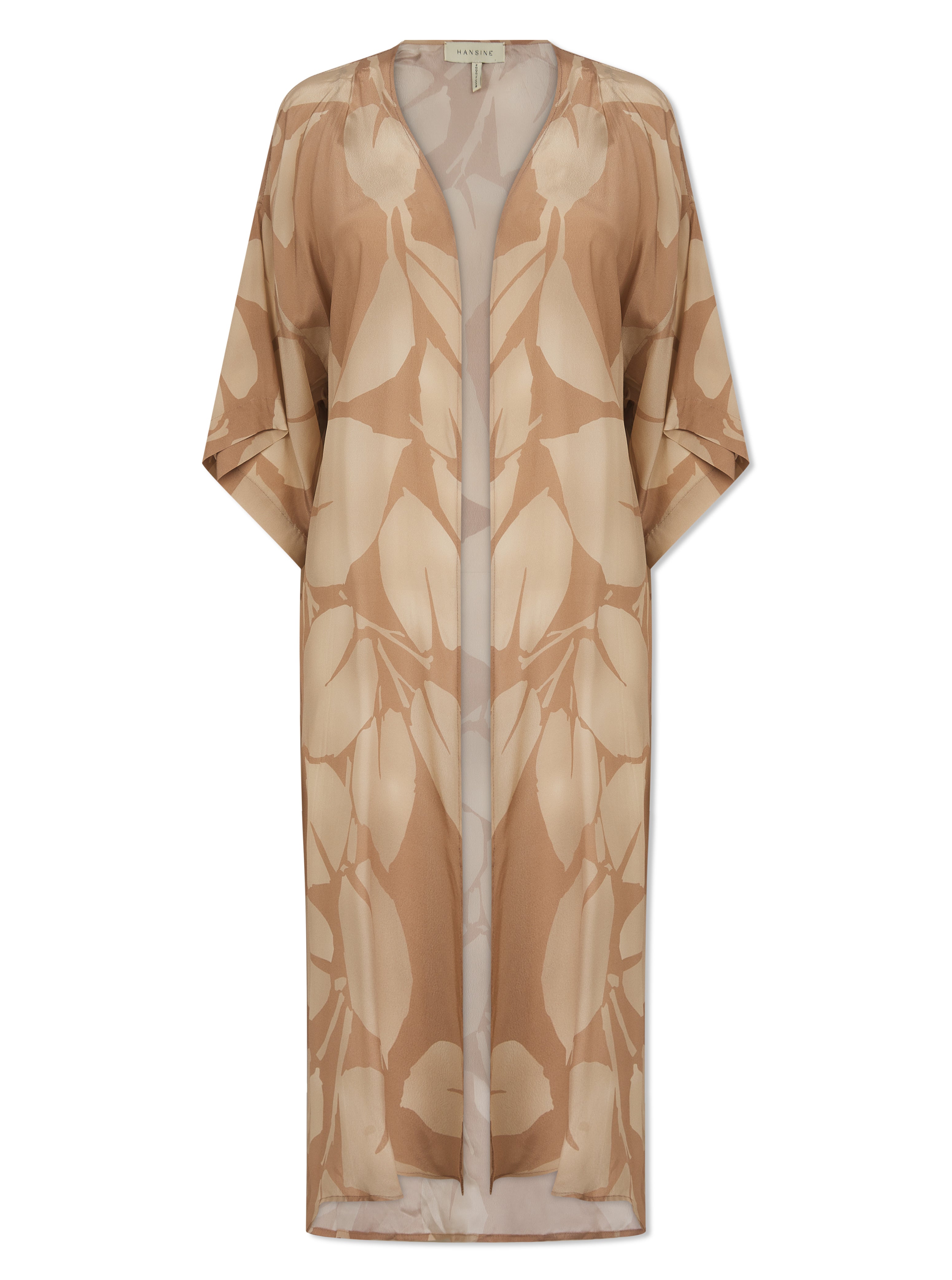 Hera Kimono in Mocha Foglia Print