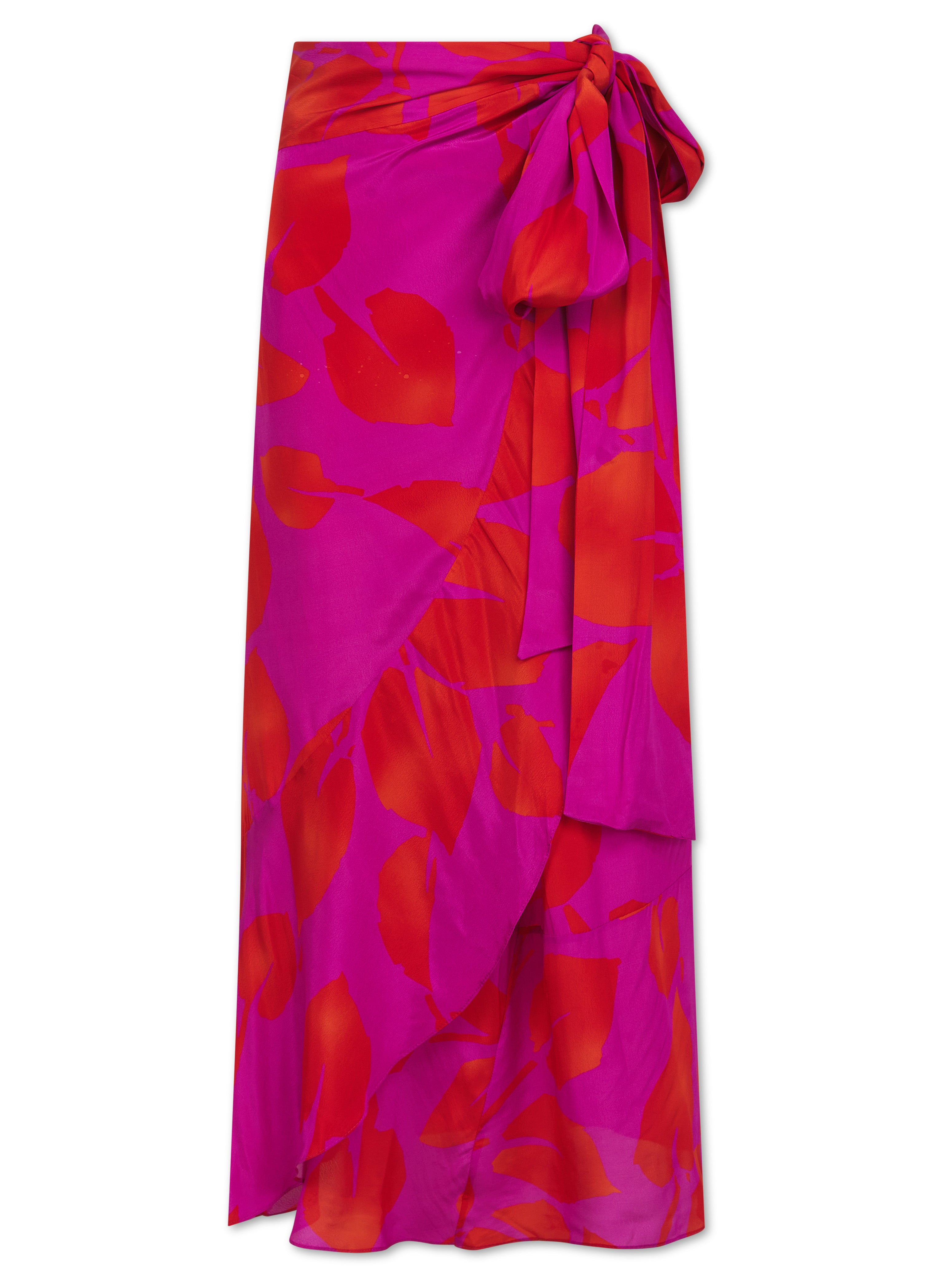 Calypso Skirt in Magenta Foglia Print