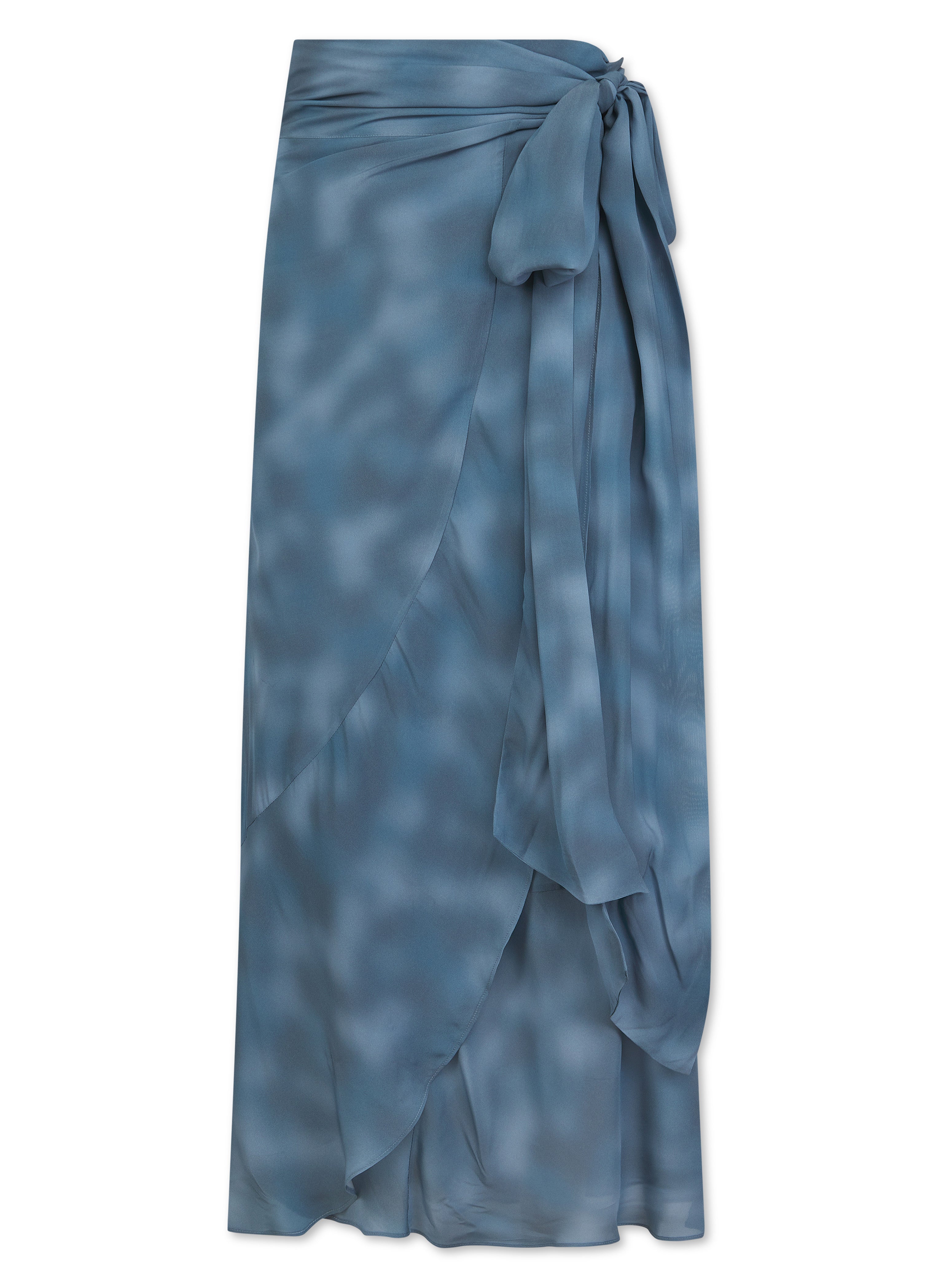 Calypso Skirt in Blue Watercolour Print