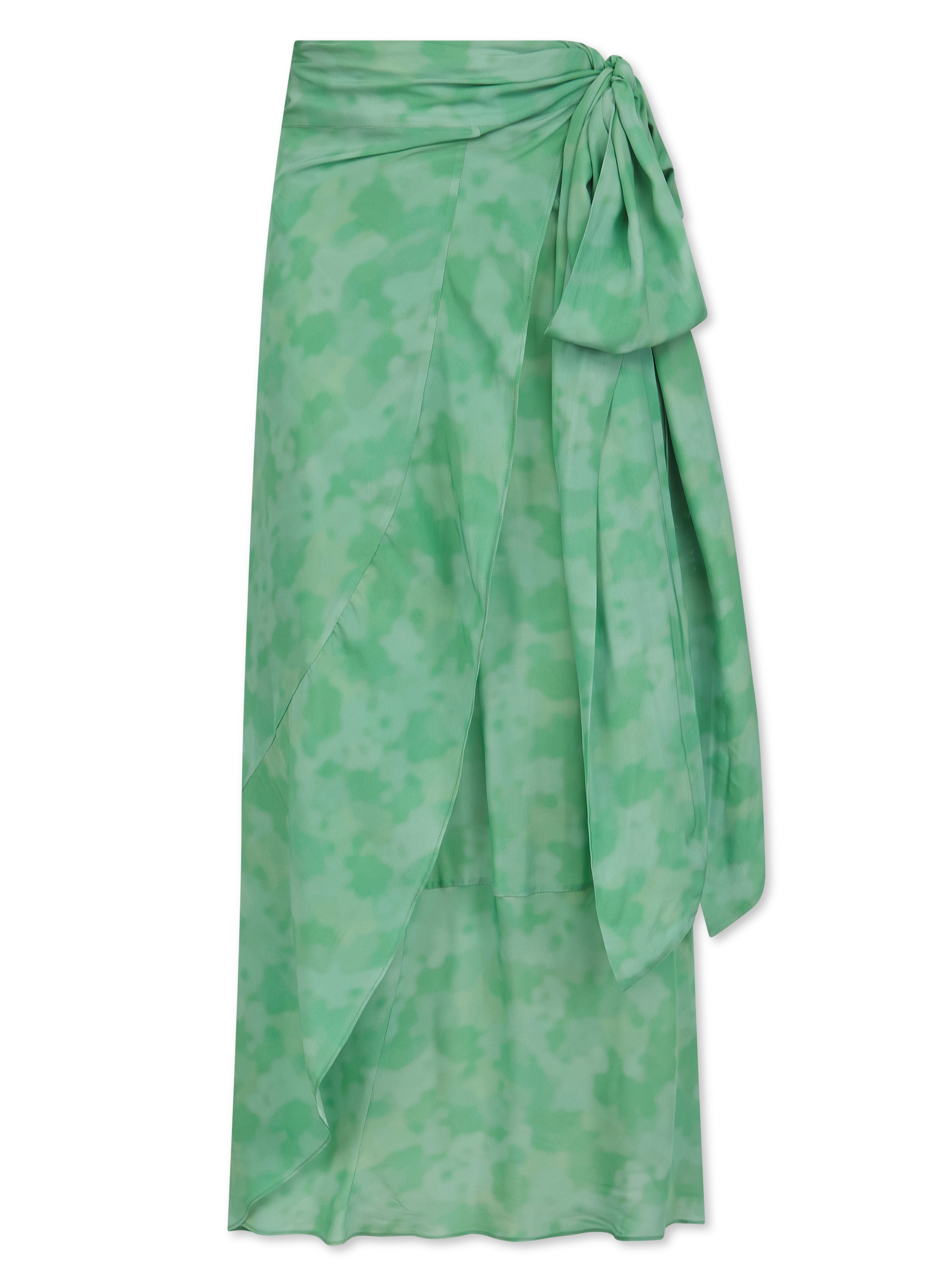 Calypso Skirt in Green Watercolour Print