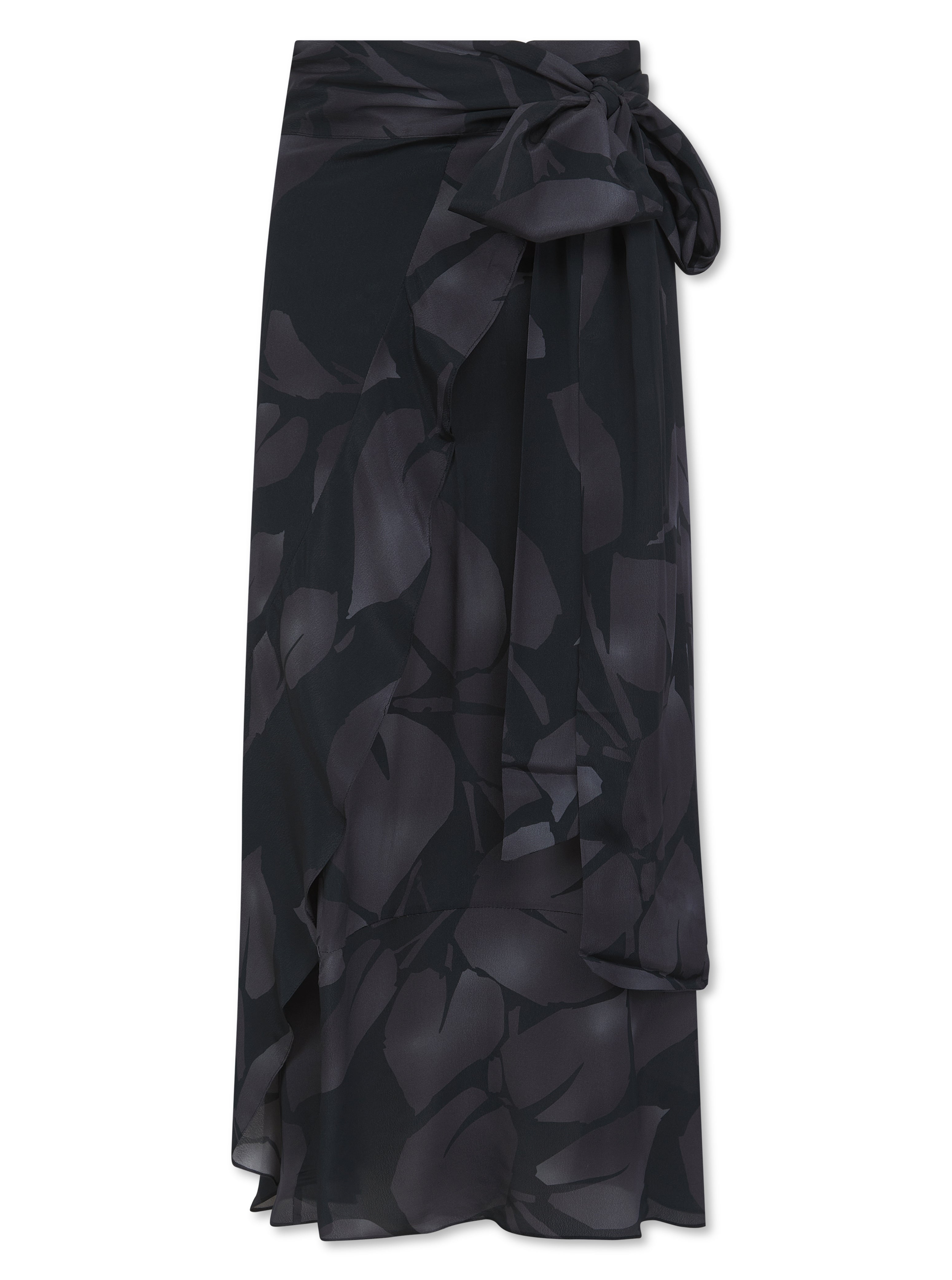 Calypso Skirt in Charcoal Foglia Print