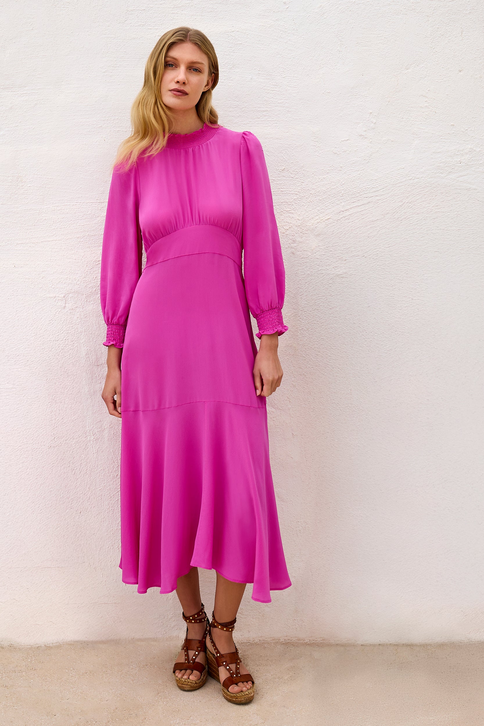 Hemera Dress in Magenta