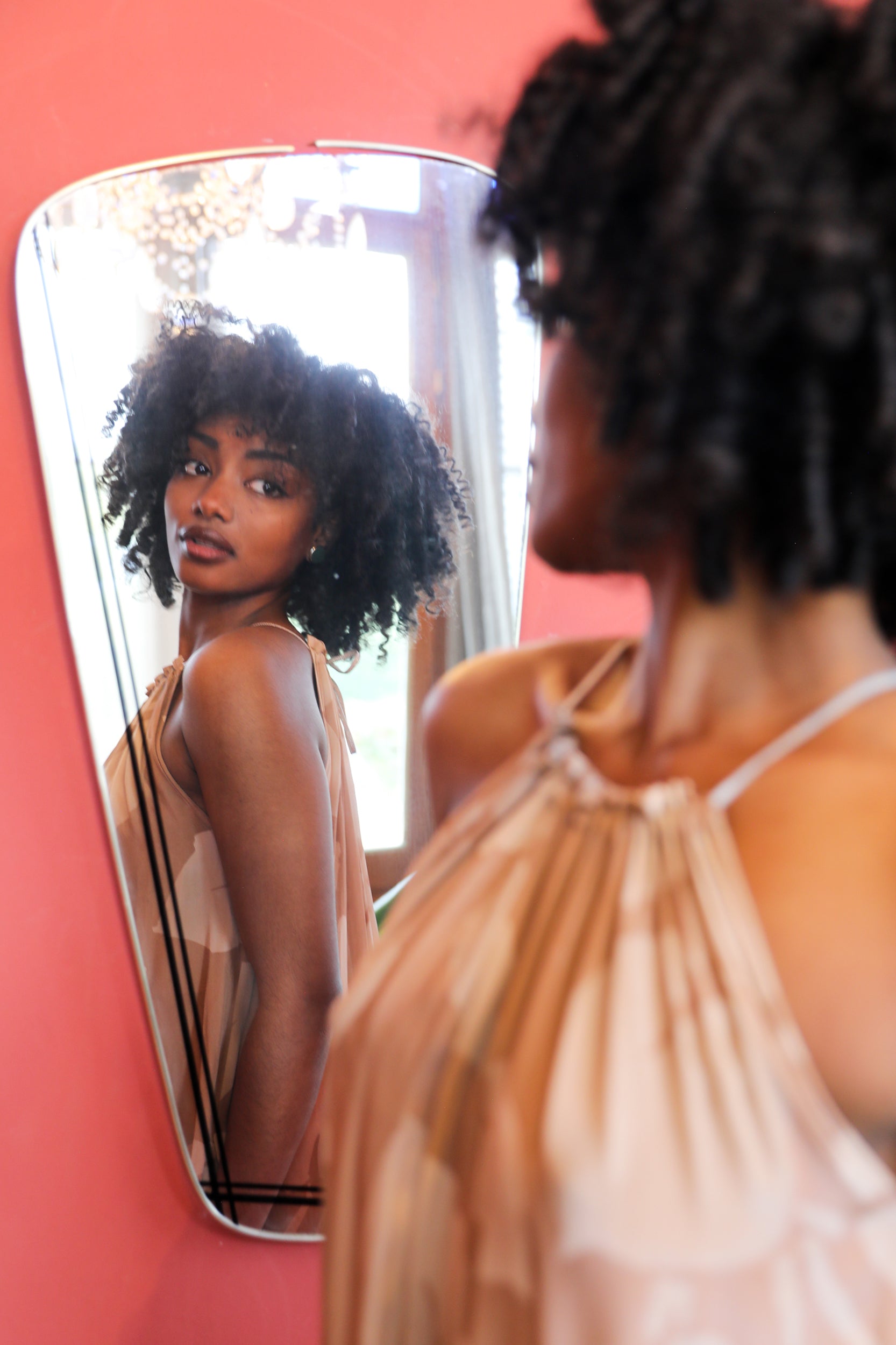 Astrea Dress in Mocha Foglia Print