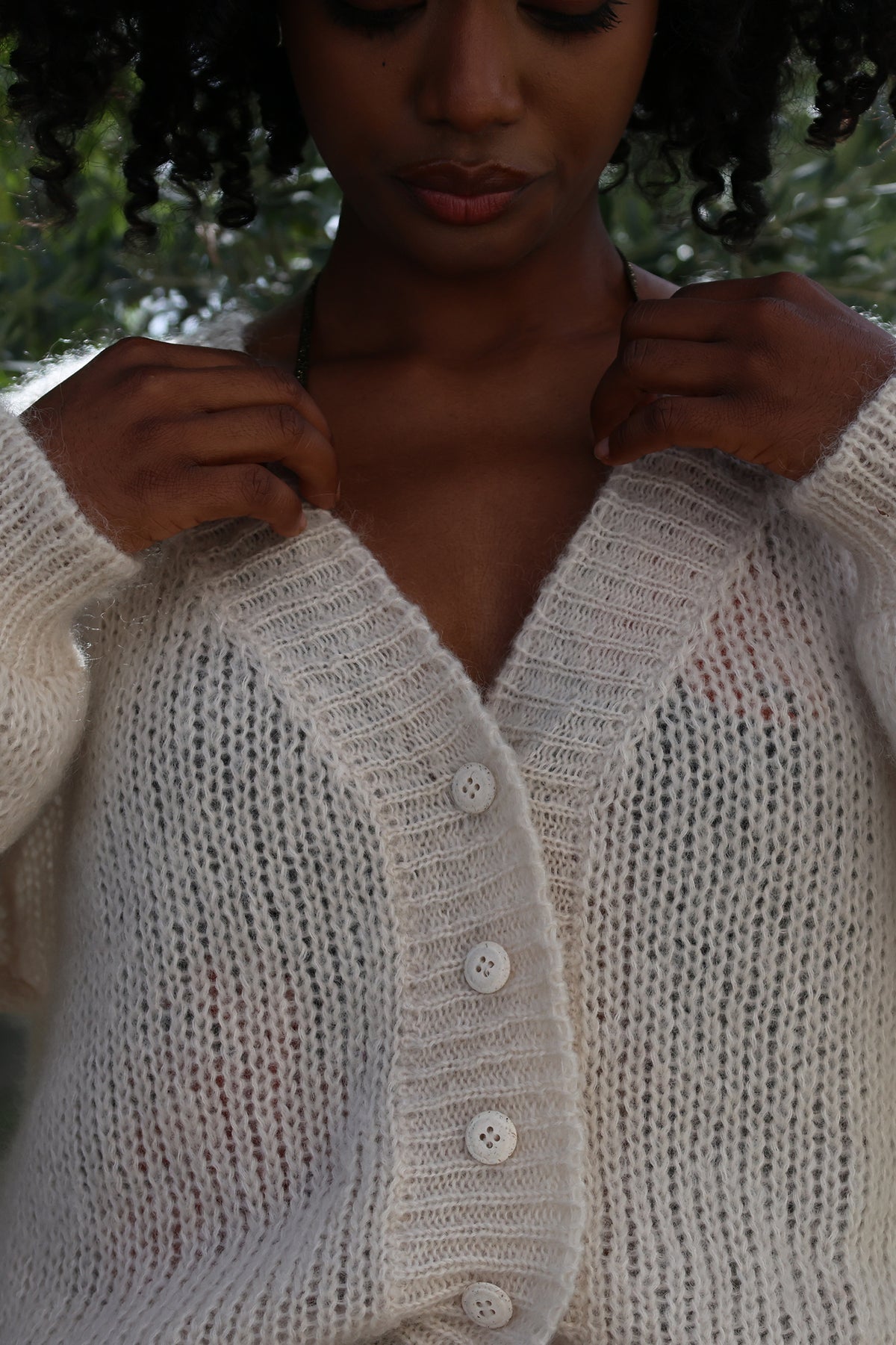 Cropped Cardigan in Clotted Cream