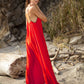 Hestia in Block Silk in Red