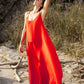 Hestia in Block Silk in Red