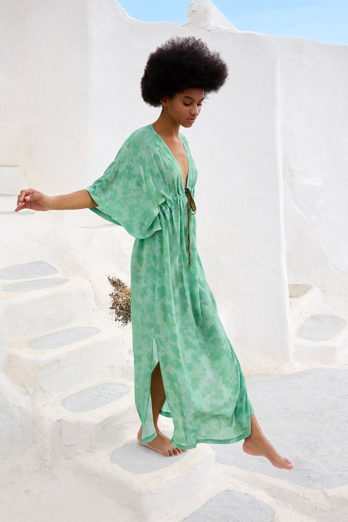 Medea Dress Watercolour Print