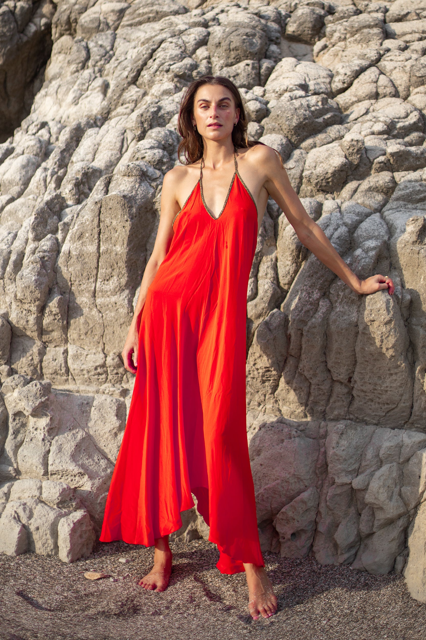 Rhodes Dress in Red