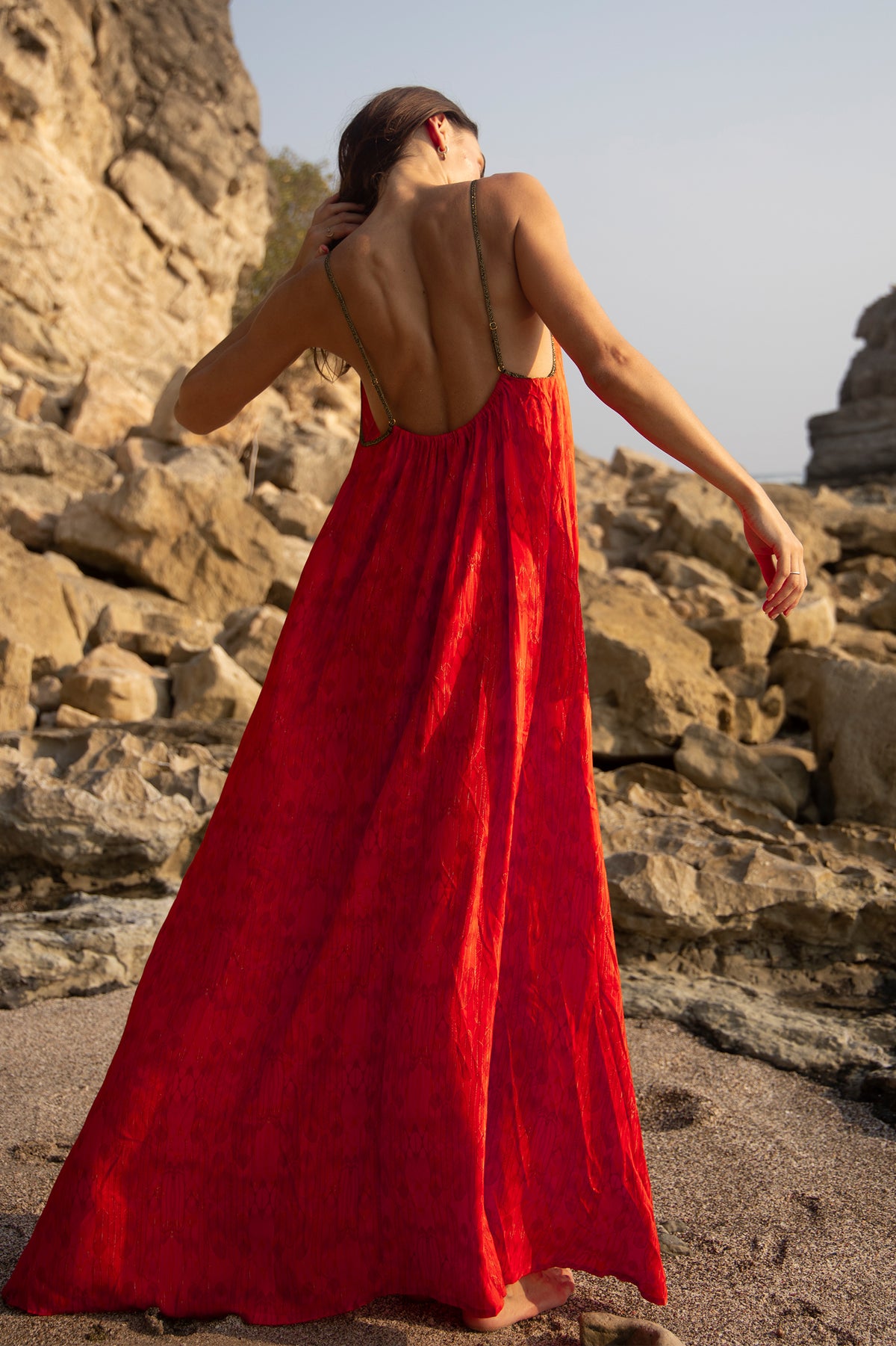 Hestia Dress Feather Print
