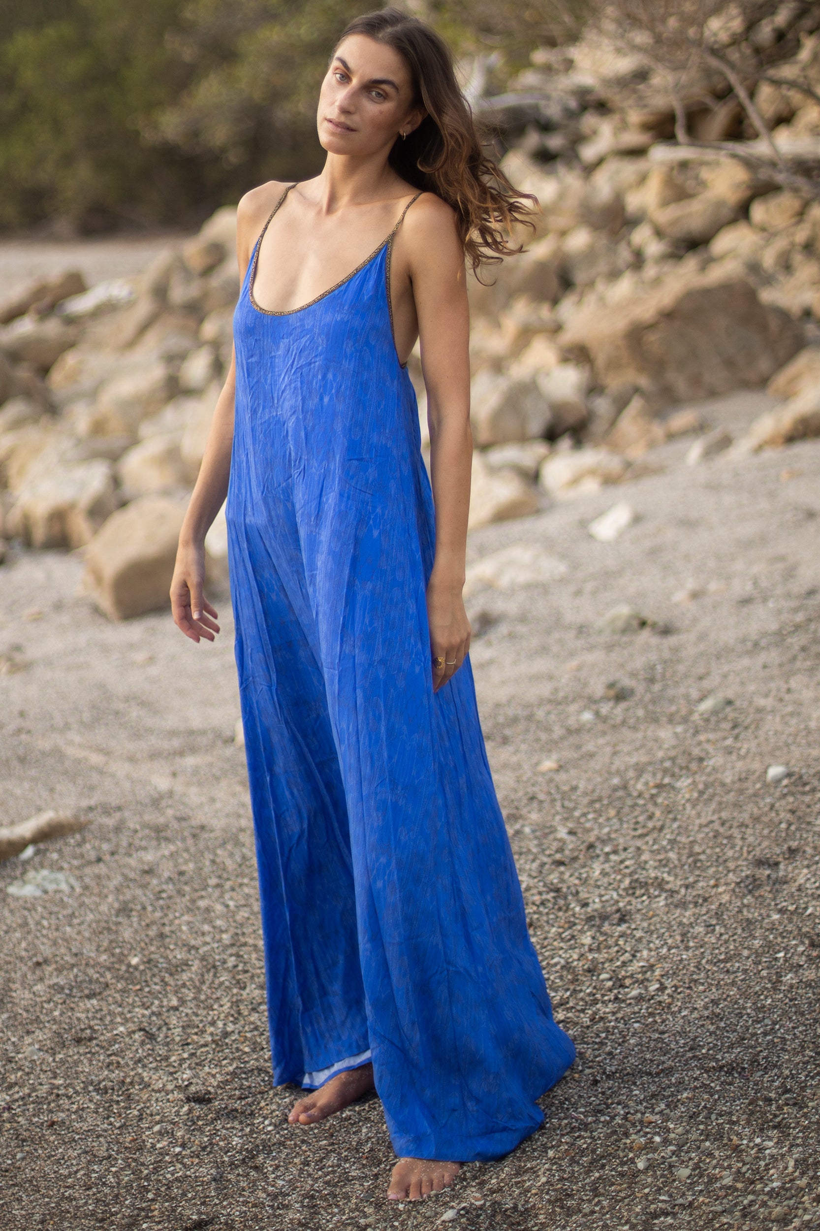 Hestia Dress in Jaipur Feather Print