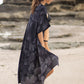 Hera Kimono in Charcoal Foglia Print