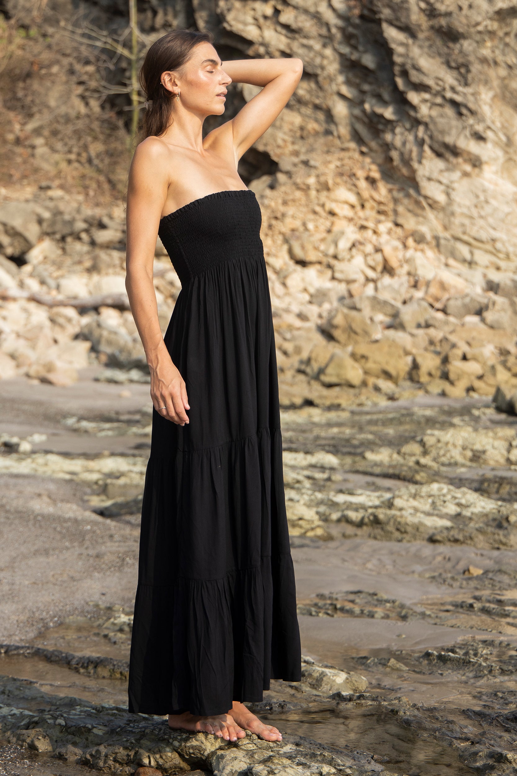 Gaia Dress in Pure Black