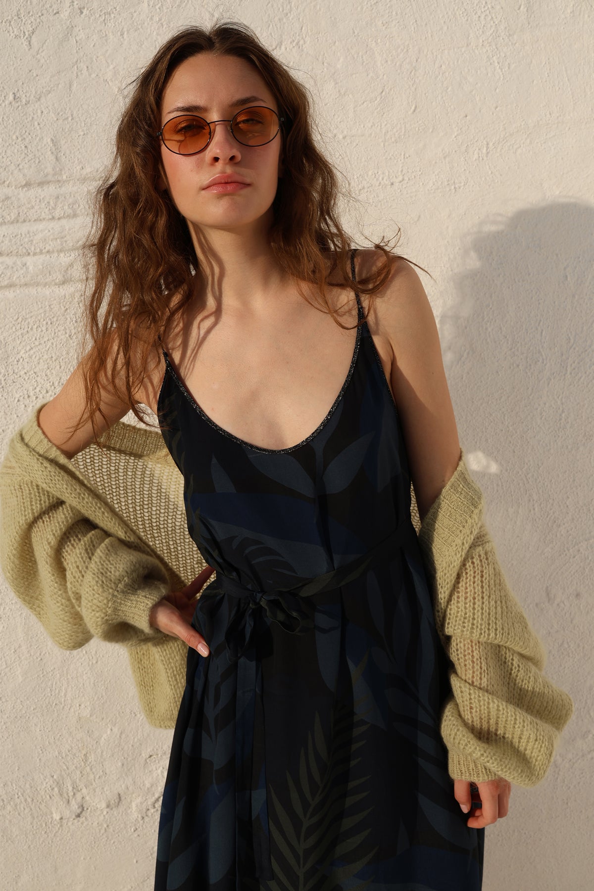 Hestia Dress in Midnight Tropica Print
