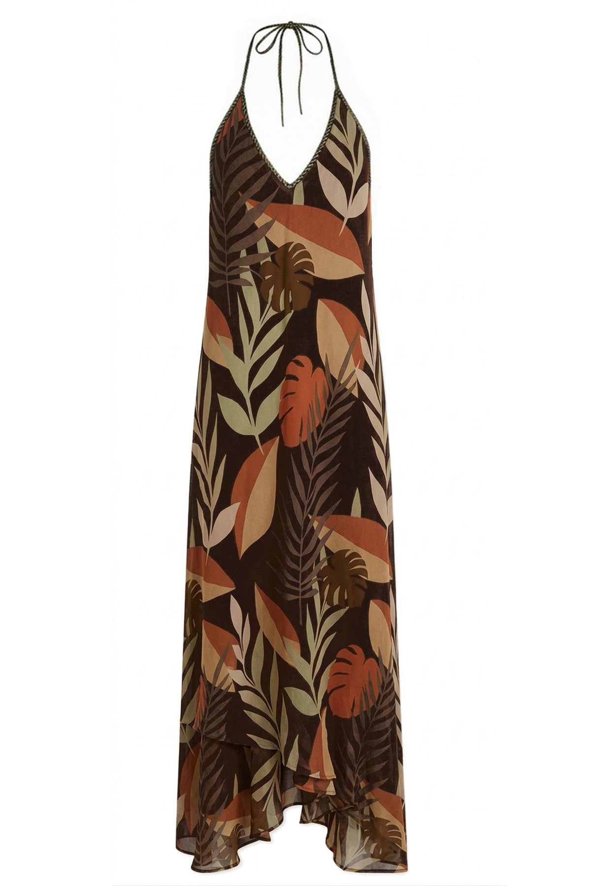 Rhodes Dress in Cacao Tropica Print