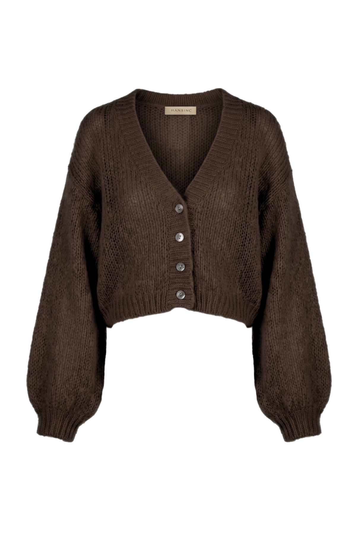 Cropped Cardigan in Bitter Chocolate