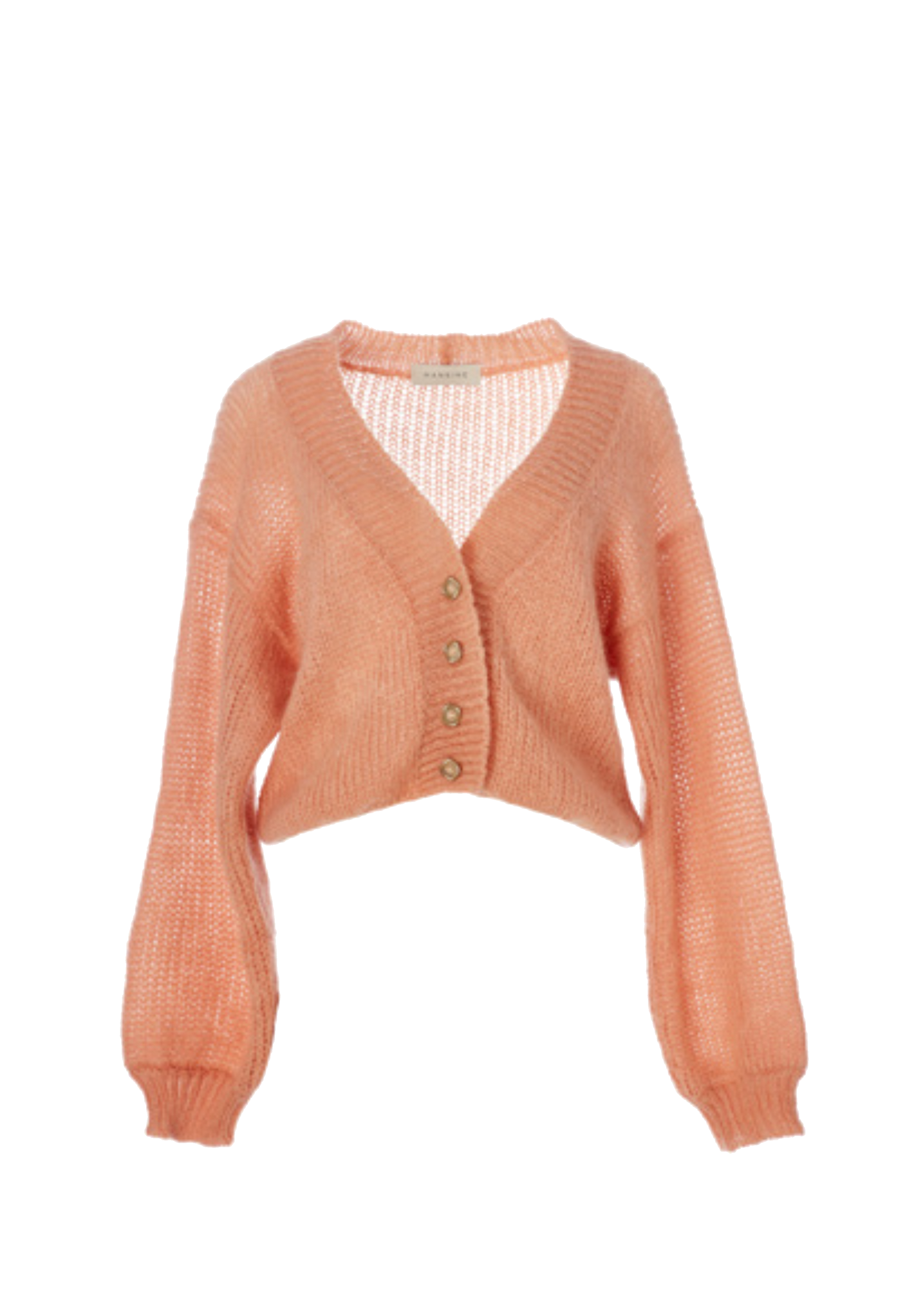 Cropped Cardigan in Apricot
