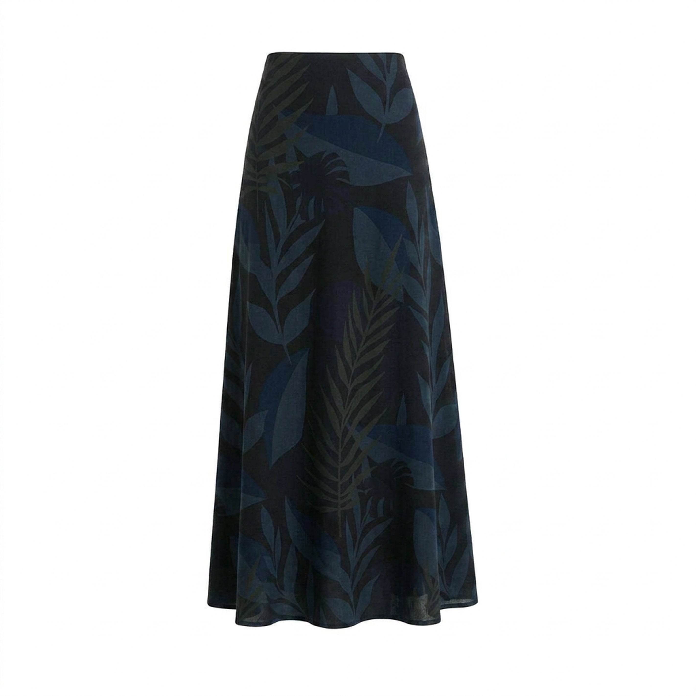 Clio Skirt in Midnight Tropica Print