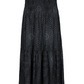 Gaia Skirt in Charcoal African Peacock Print