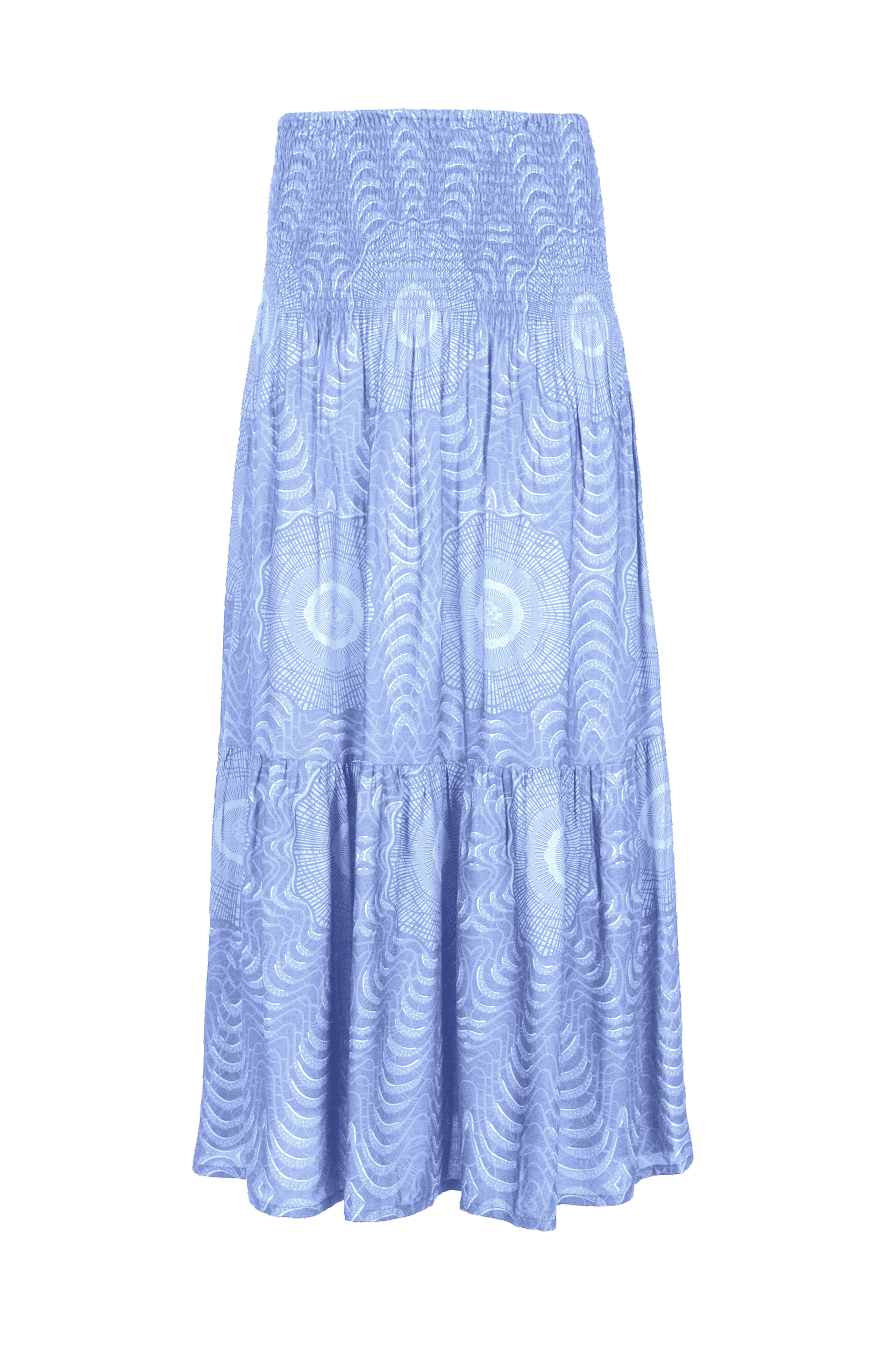 Gaia Skirt in Dusty Sweetpea African Peacock Print