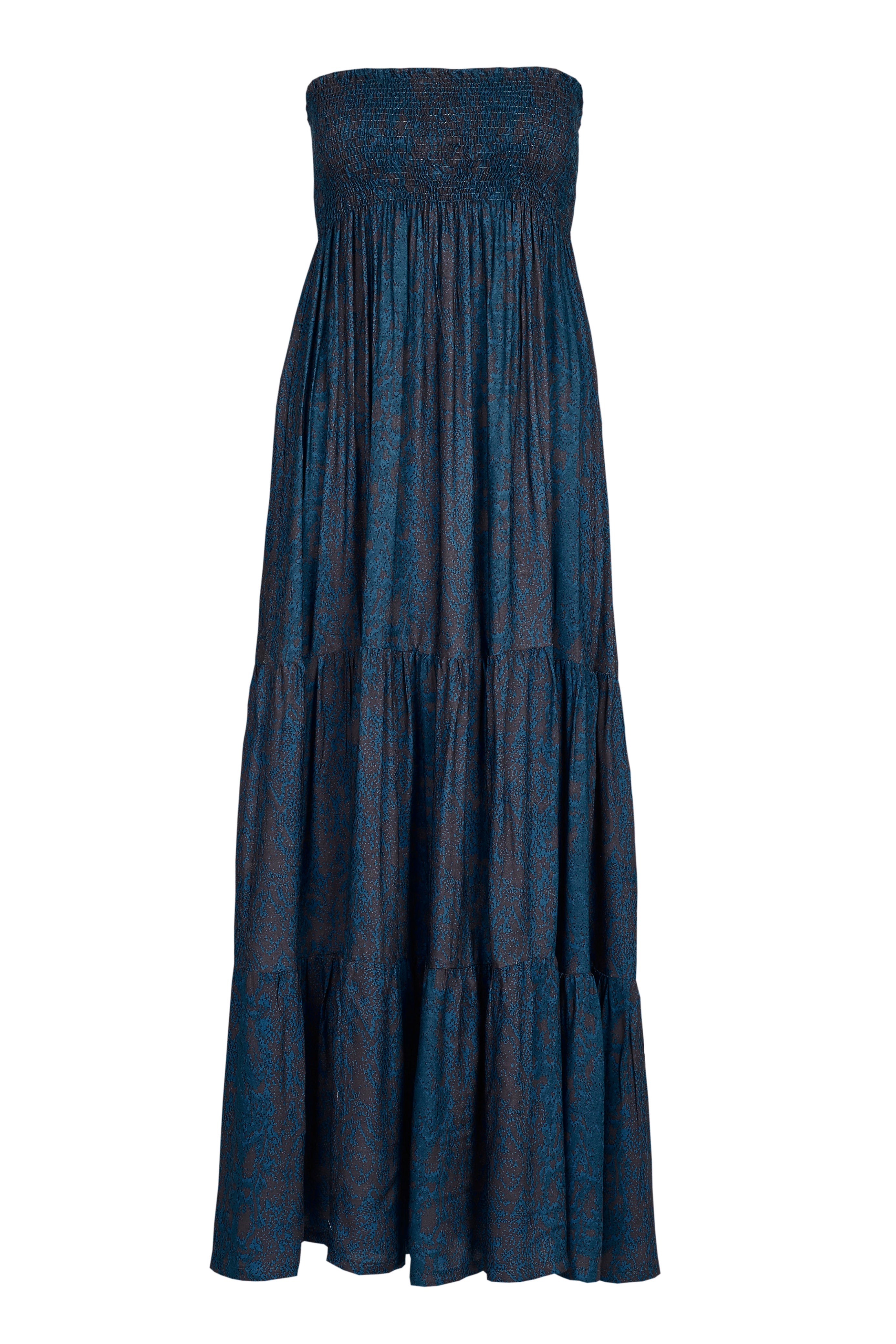 Gaia Dress in Midnight Serpentine Print