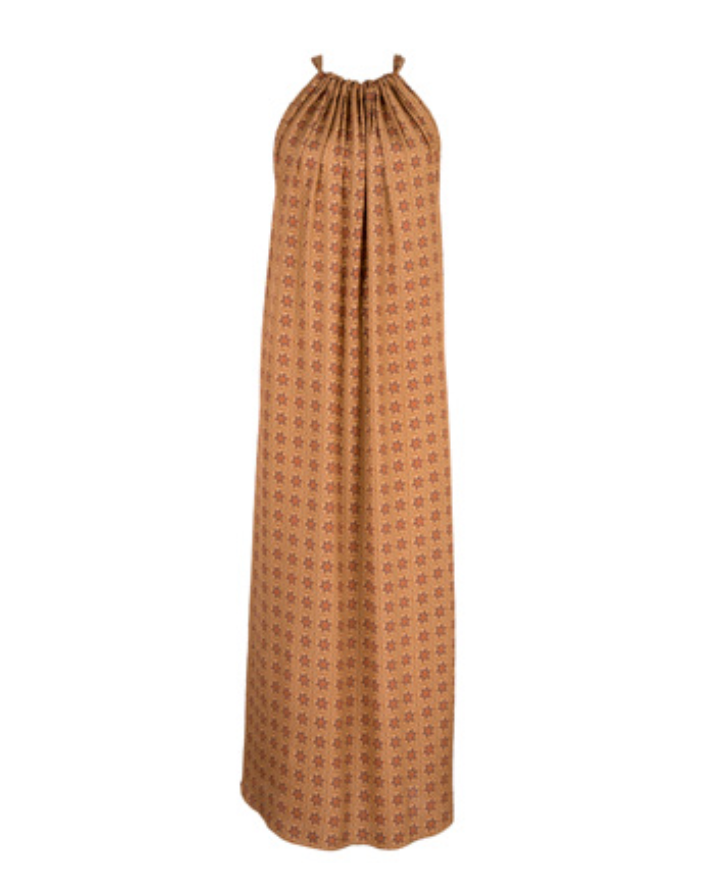 Hebe Dress in Caramel Vintage Petal Print