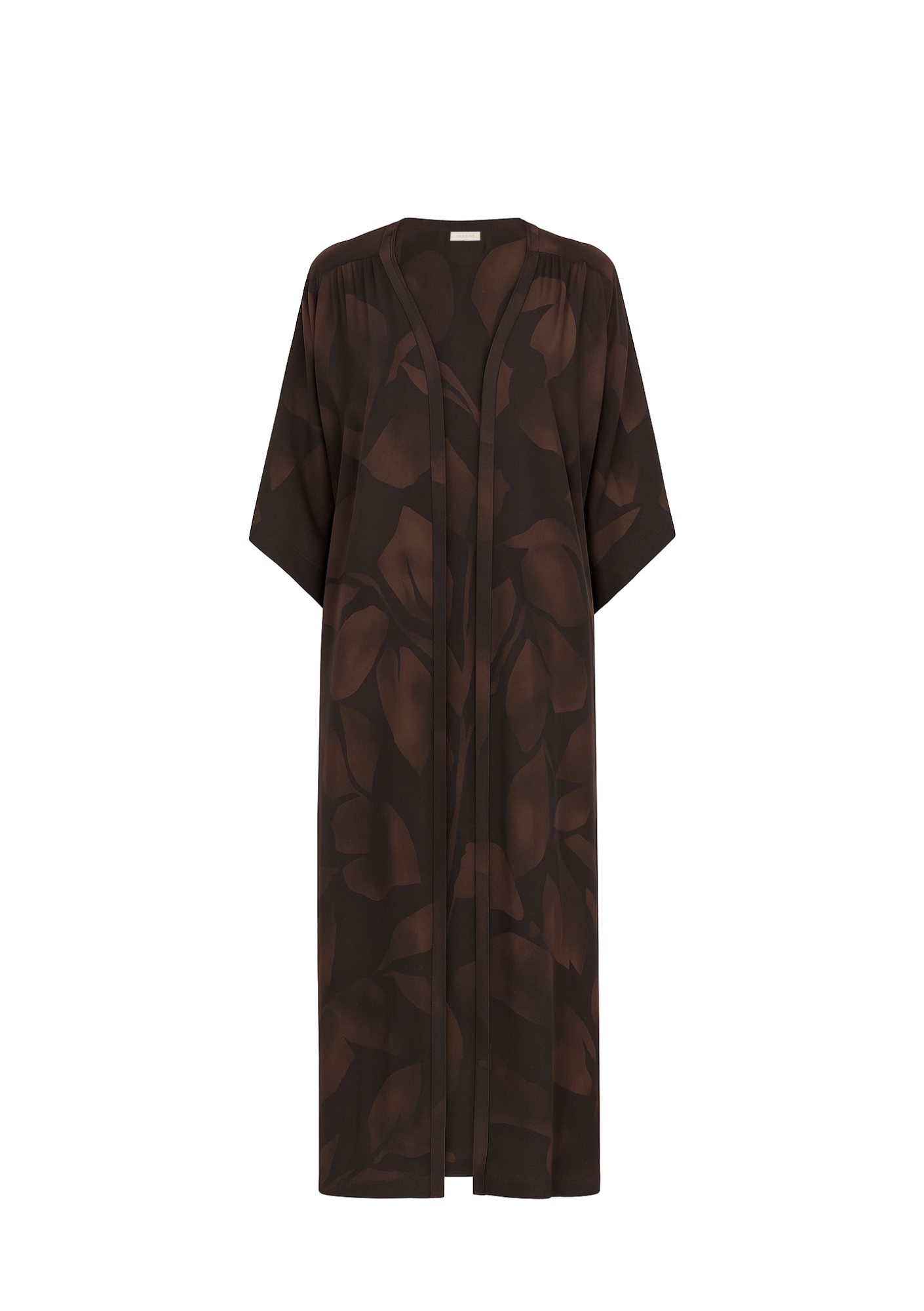 Hera Kimono in Chocolate Foglia Print