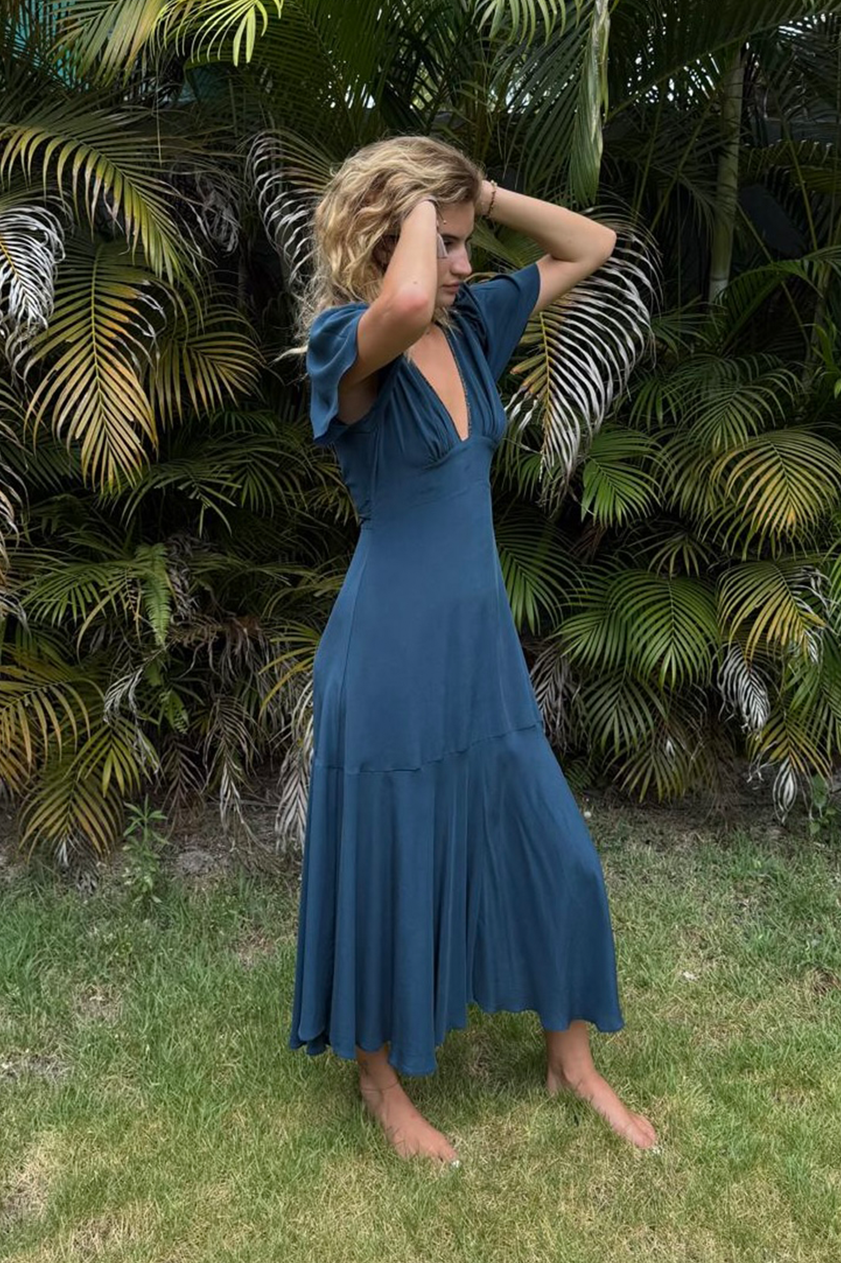 Iris Dress in Antique Bay Blue