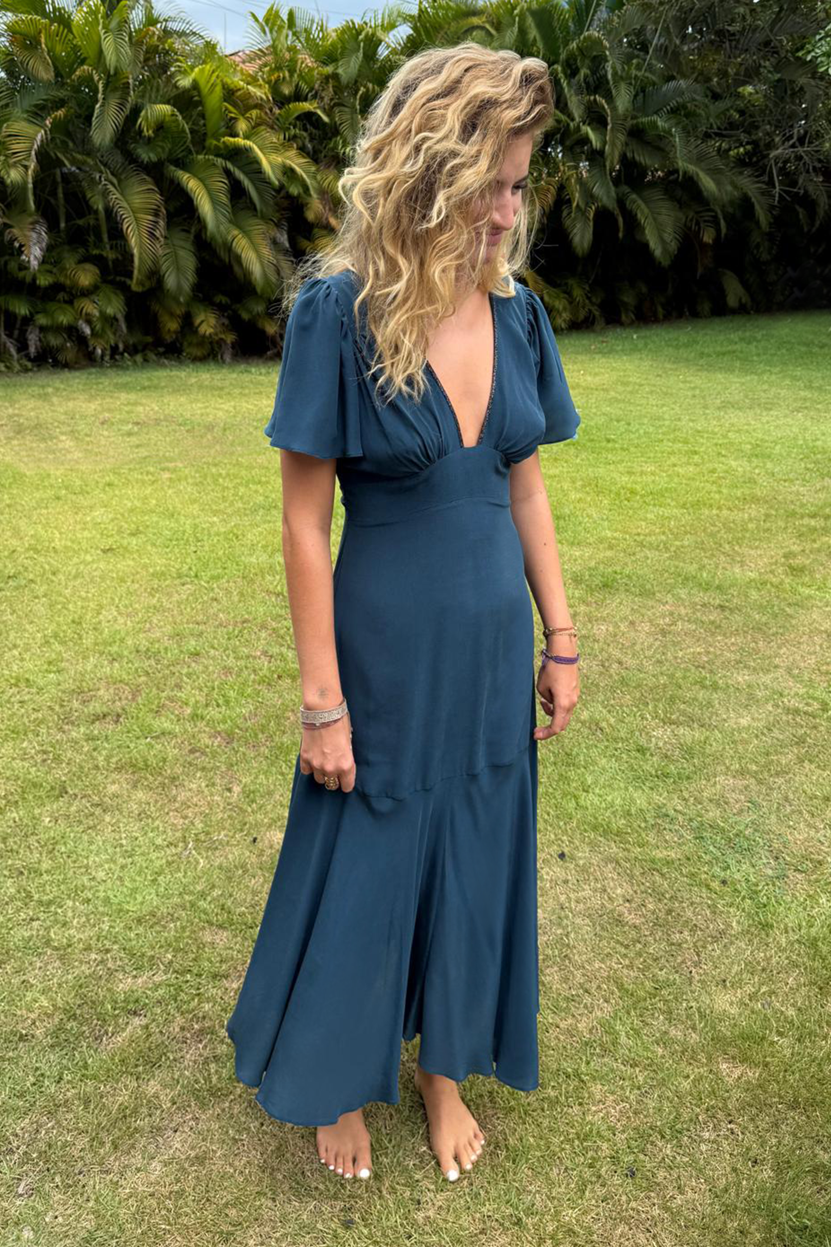 Iris Dress in Antique Bay Blue