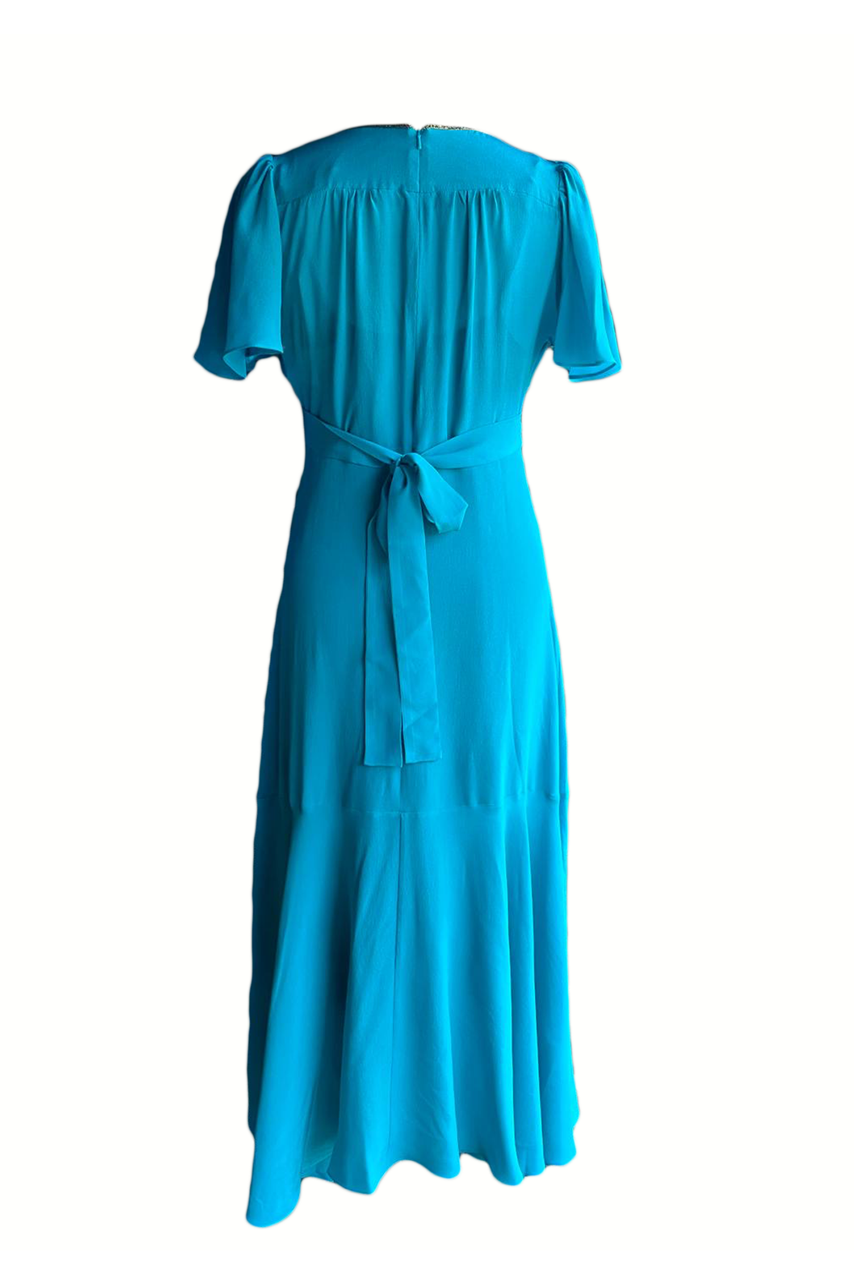 Iris in Block Silk in Kingfisher