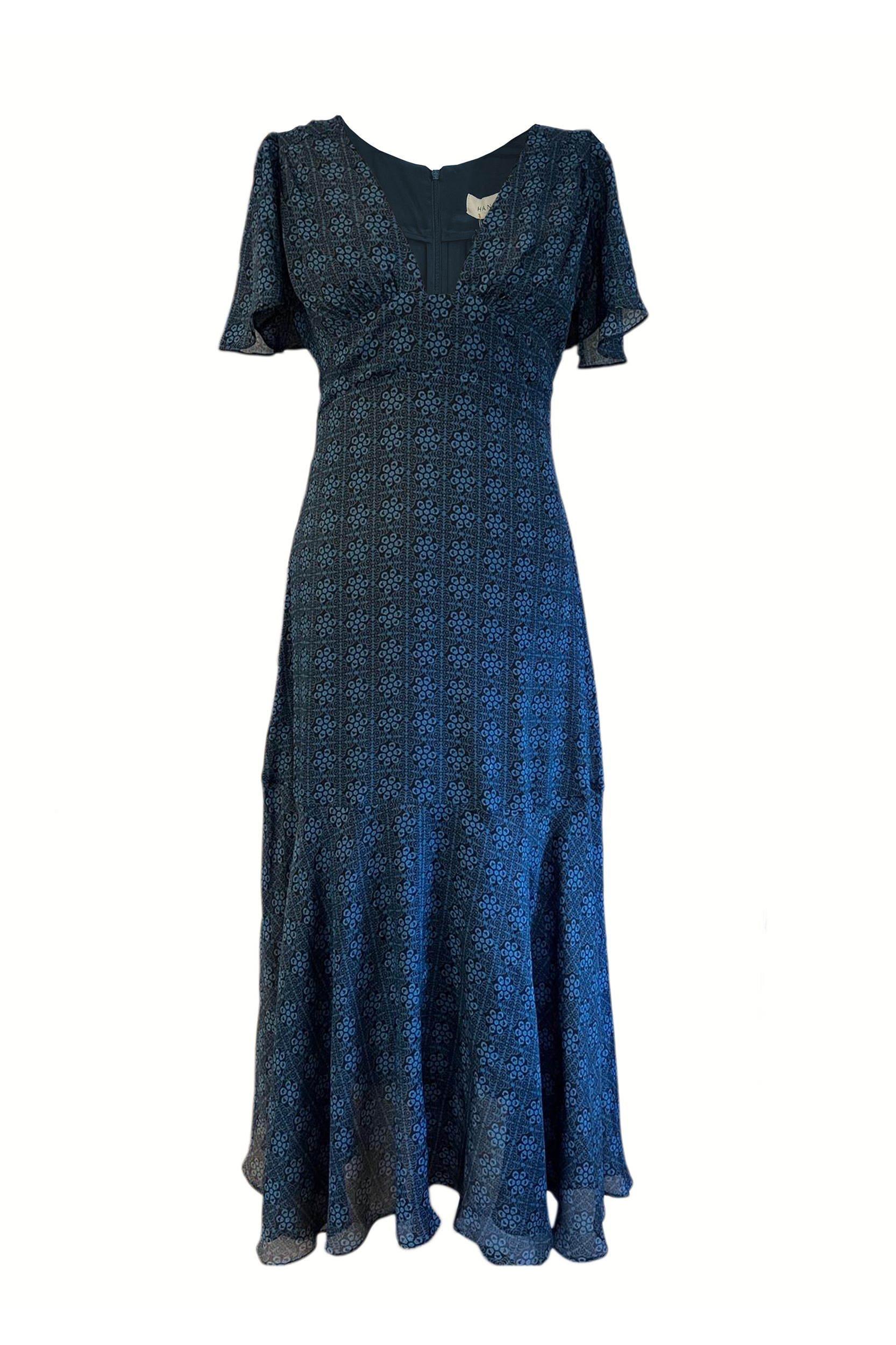 Iris in Vintage Petal Print in Midnight