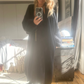 Long Bell- Sleeved Cardigan in Black