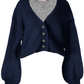 Cropped Cardigan in Midnight