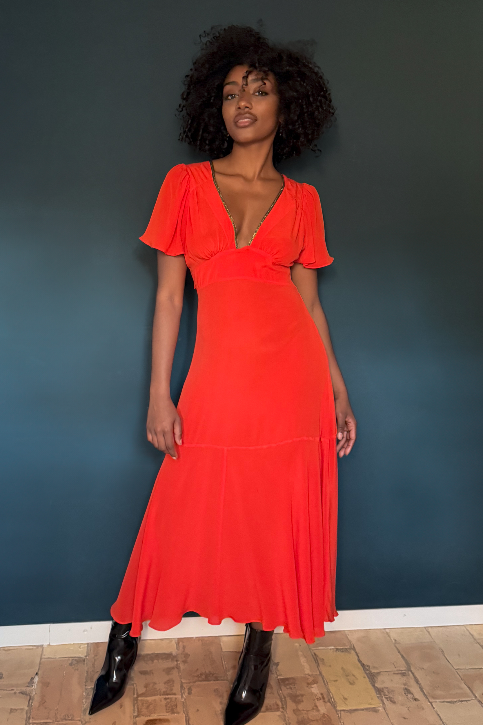 Iris Dress in Red