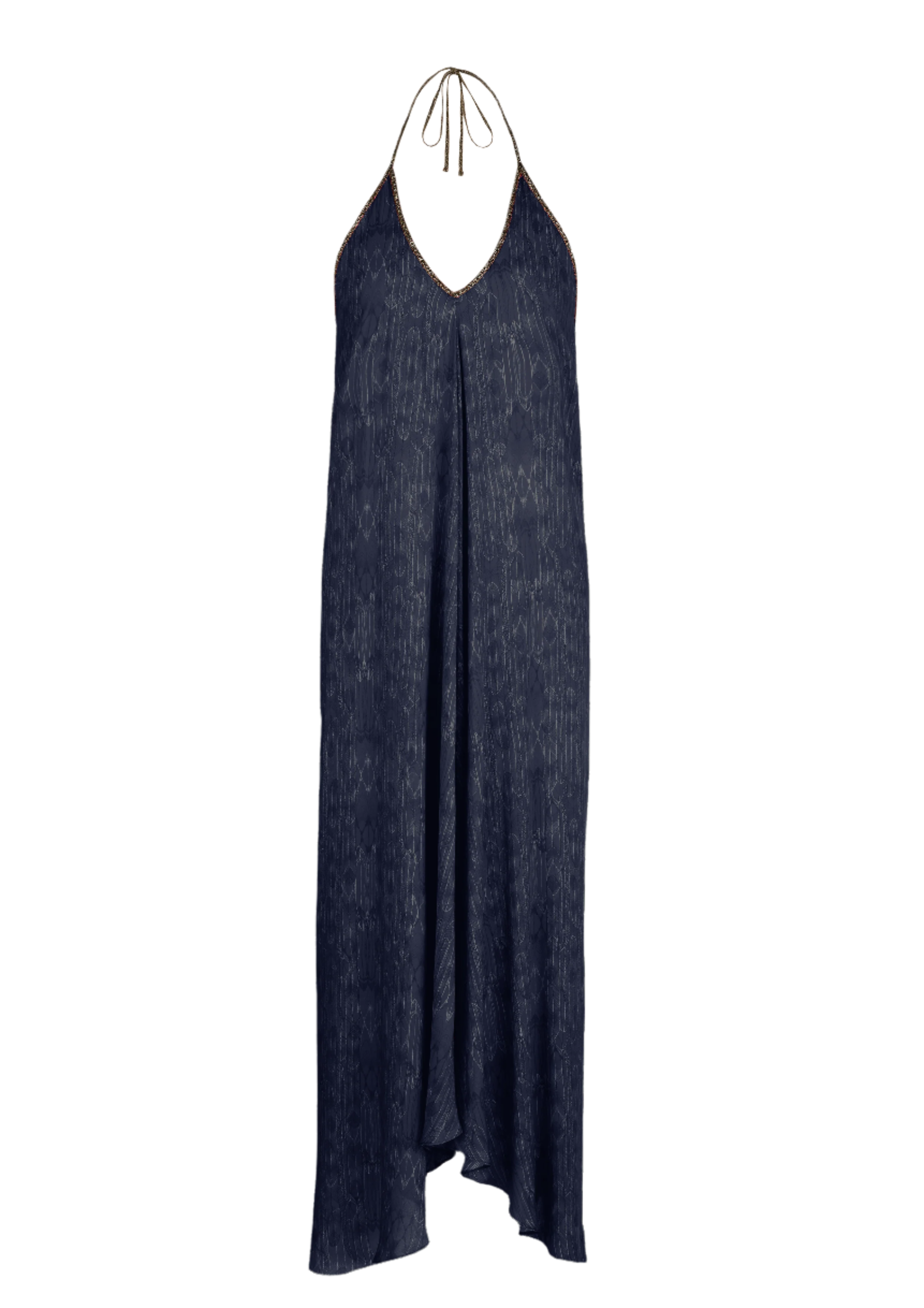 Rhodes Dress in Charcoal Balinese Feather Print