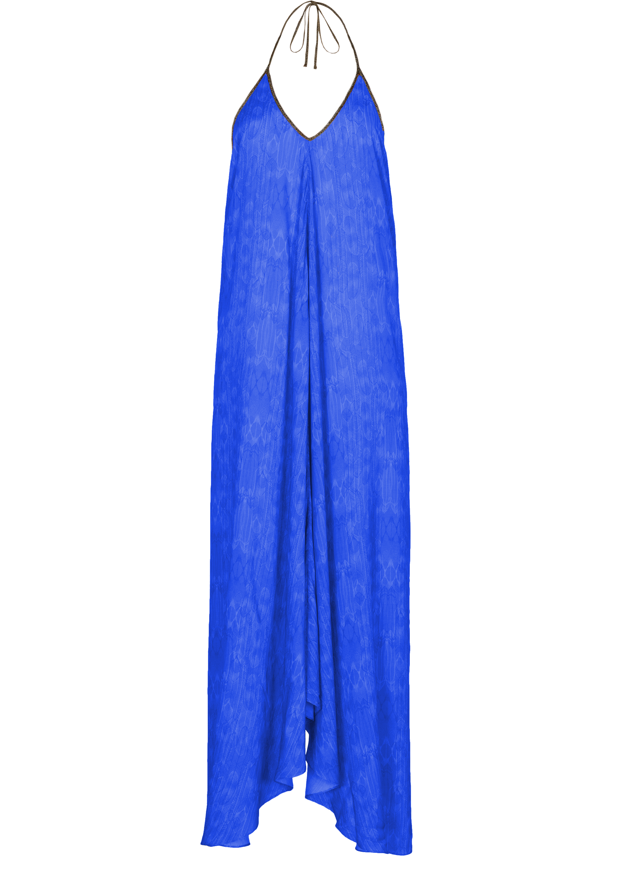 Rhodes Dress in Jaipur Blue Balinese Feather Print