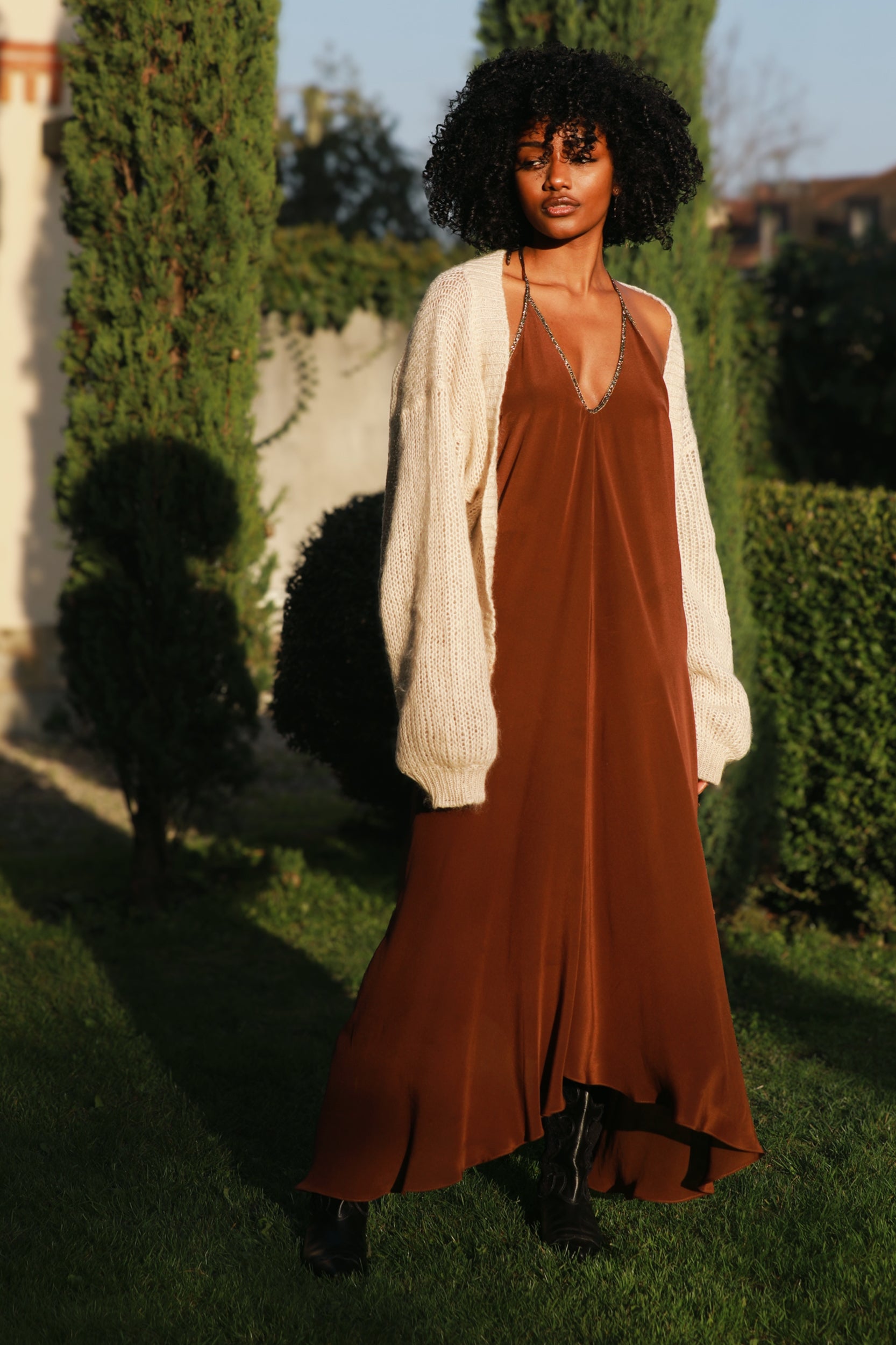 Cropped Cardigan in Clotted Cream
