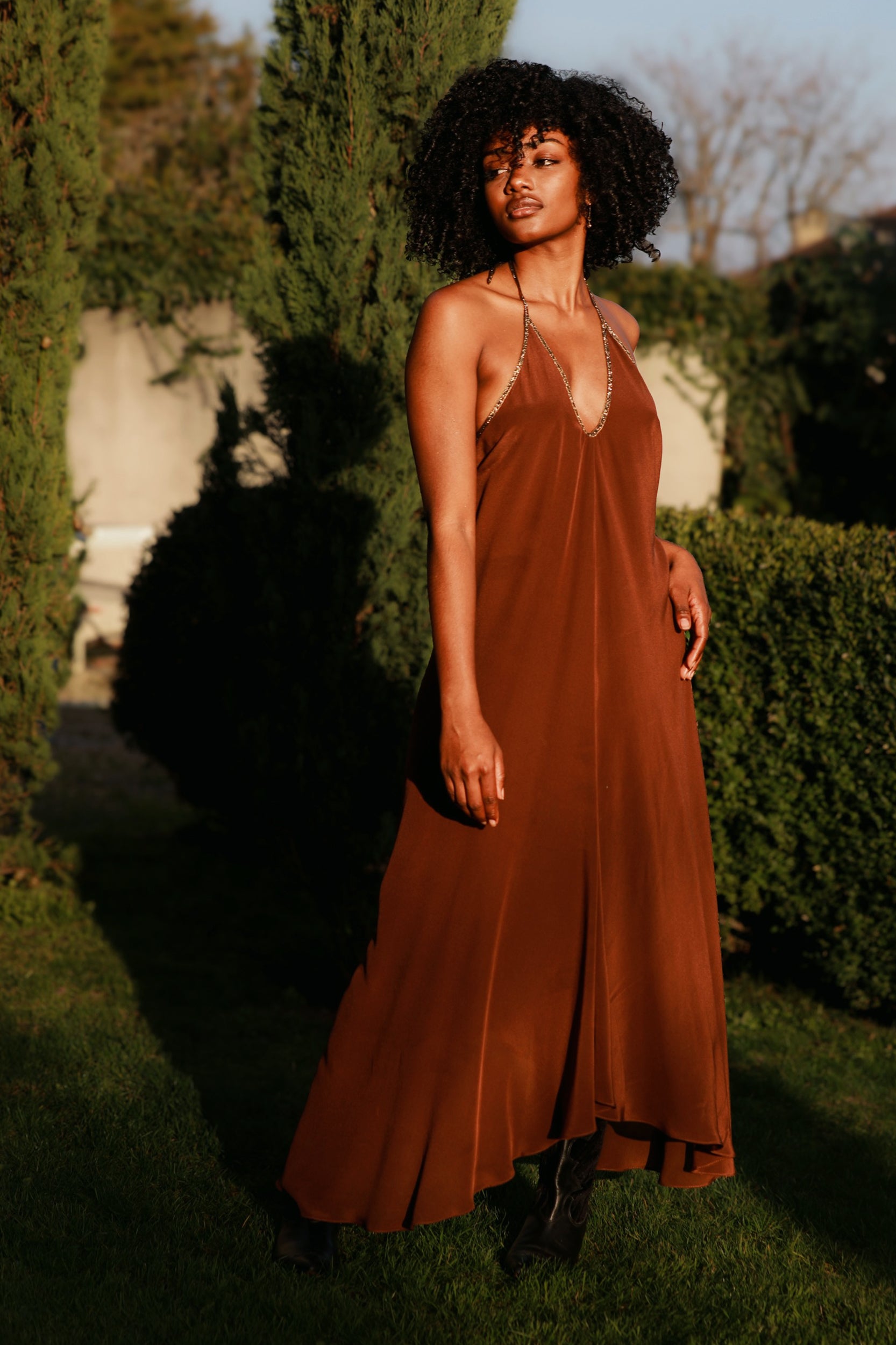 Rhodes Dress in Clove