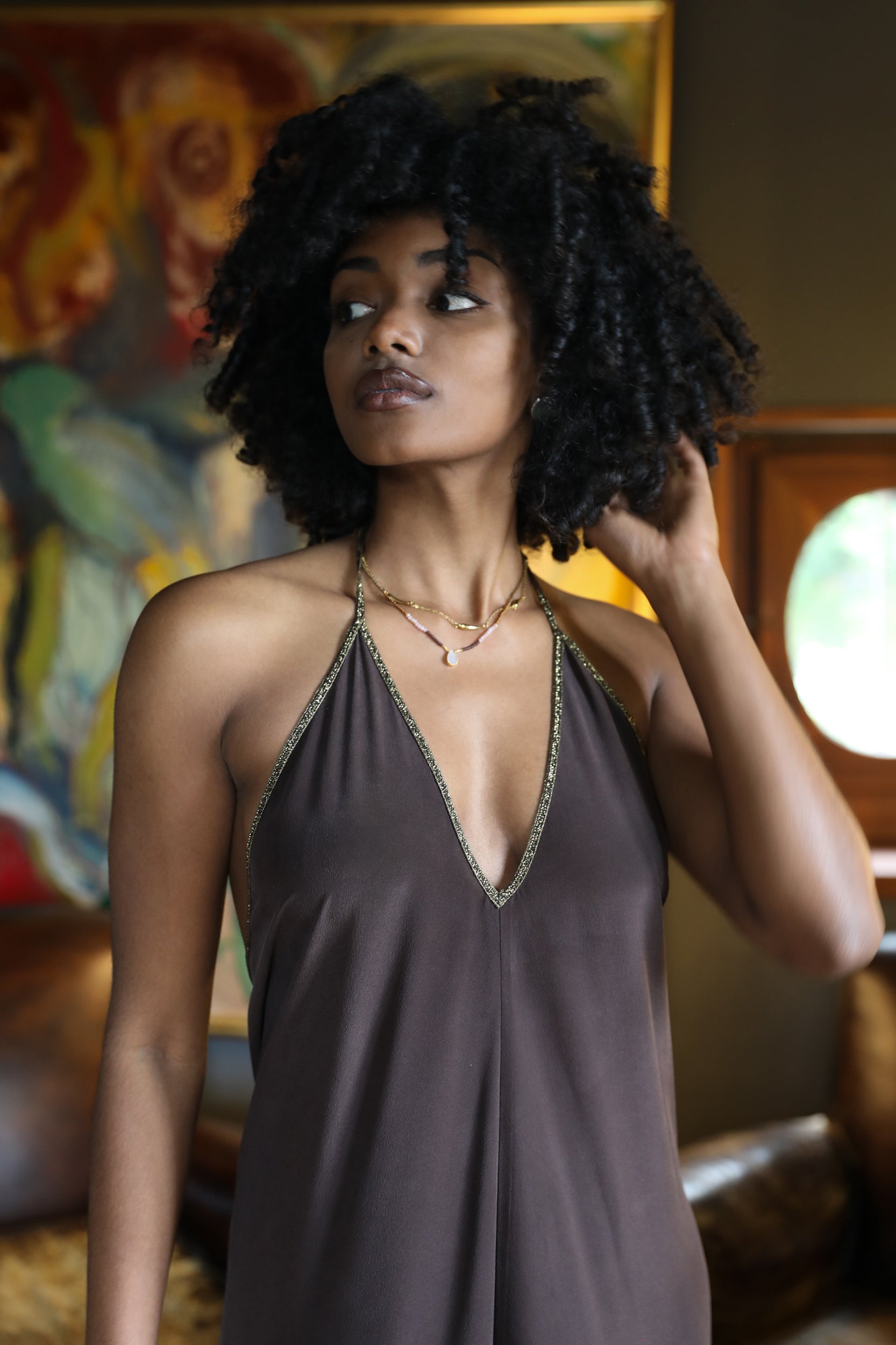 Rhodes Dress in Chocolate