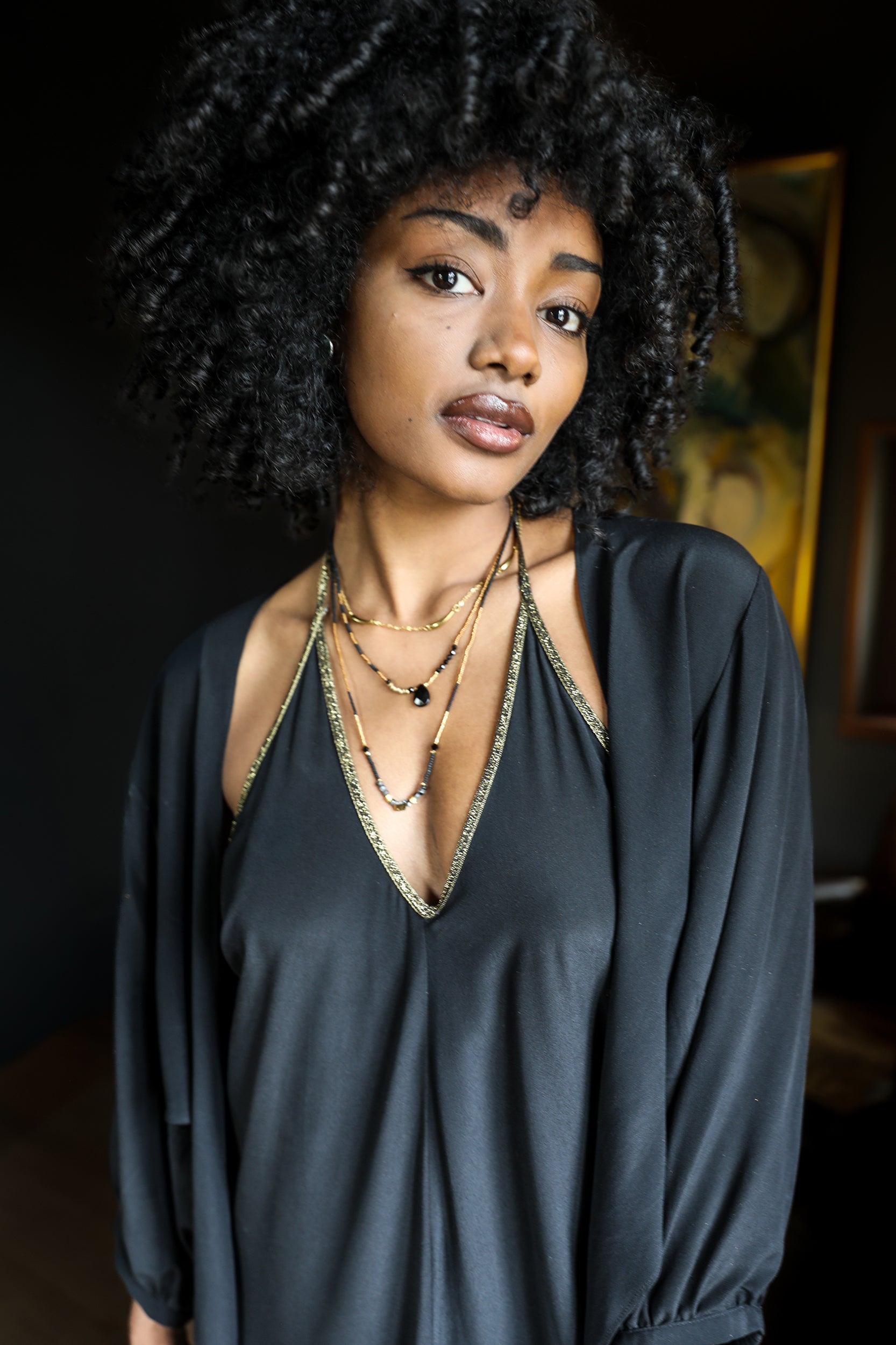 HeRIN.CYE Decorative bolero ダウンベスト HeRIN.CYE Decorative bolero Bolero in Black