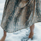 Gaia Skirt in Snake Print in Sand Blush