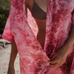 Hera Kimono in Tie-Dye Print Silk in Wild Orchid